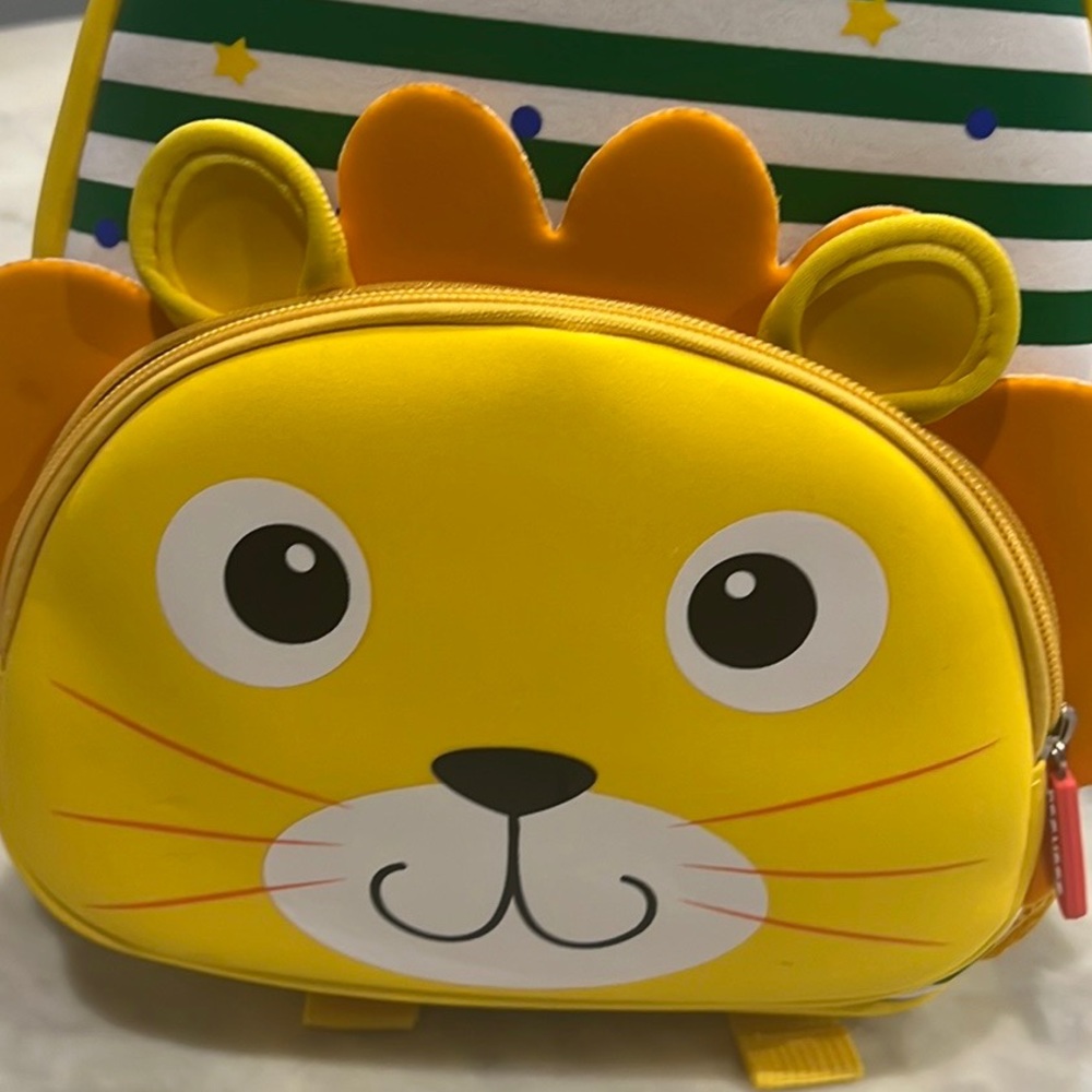 X small kids neoprene lion backpack